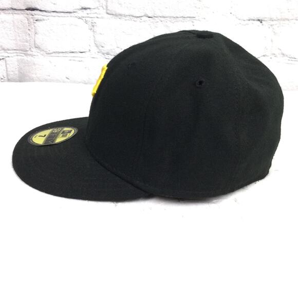 New Era 59Fifty Black Pittsburgh Official on Field Embroidered Logo Fitted Hat 7 - Picture 5 of 14